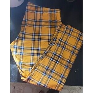 Yellow and blue checkered Juniors sz xxl Pajama Pants/legging